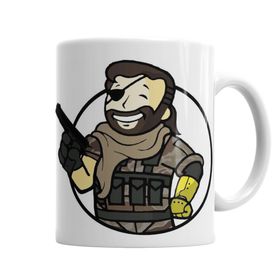 Baskı Dükkanı KB4699 Big Boss Vault Boy Porselen Kupa Bardak