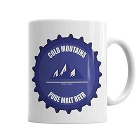 Baskı Dükkanı KB4705 Cold Moutains Beer Porselen Kupa Bardak