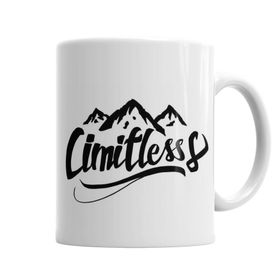 Baskı Dükkanı KB4727 Cimitless Limitless Logo Preto Porselen Kupa Bardak