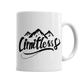Baskı Dükkanı KB4727 Cimitless Limitless Logo Preto Porselen Kupa Bardak