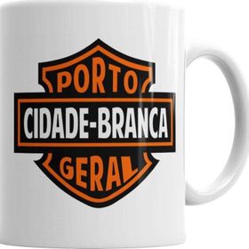 Baskı Dükkanı KB4730 Cidade Branca Motorsiklet Porselen Kupa Bardak