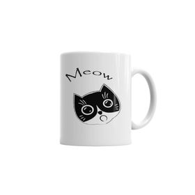 Baskı Dükkanı KB4770 Cat Meow Kedi Porselen Kupa Bardak