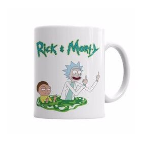 Baskı Dükkanı KB4779 Cartoon Rick E Morty Porselen Kupa Bardak