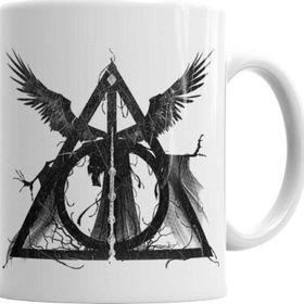 Baskı Dükkanı KB4802 Deathly Hallows Porselen Kupa Bardak