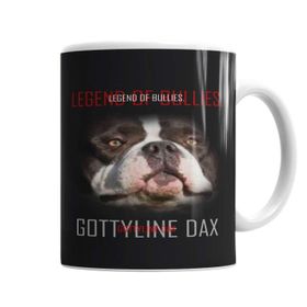 Baskı Dükkanı KB4821 Dax Vetor Pug Köpek Porselen Kupa Bardak