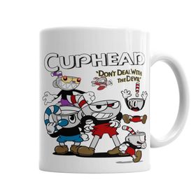 Baskı Dükkanı KB4851 Cuphead P B Porselen Kupa Bardak