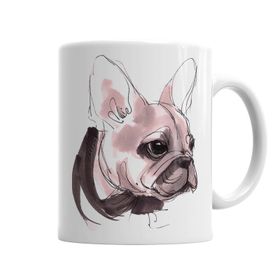 Baskı Dükkanı KB487 Fransız Bulldog Porselen Kupa Bardak