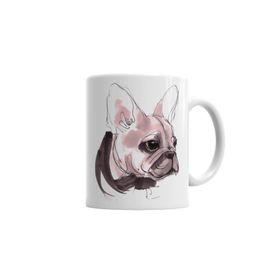 Baskı Dükkanı KB487 Fransız Bulldog Porselen Kupa Bardak
