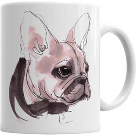 Baskı Dükkanı KB487 Fransız Bulldog Porselen Kupa Bardak