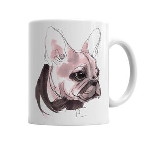 Baskı Dükkanı KB487 Fransız Bulldog Porselen Kupa Bardak