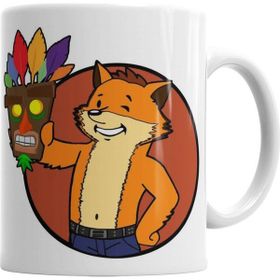 Baskı Dükkanı KB4883 Crash Bandicoot Vault Boy Porselen Kupa Bardak