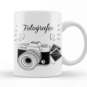 Baskı Dükkanı KB491 Fotoğrafçı Foto Porselen Kupa Bardak