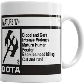 Baskı Dükkanı KB4934 Dota Cut And Run Porselen Kupa Bardak