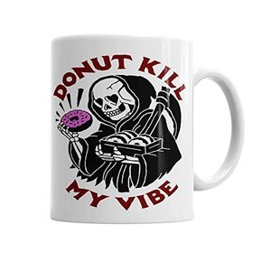 Baskı Dükkanı KB4941 Donut Kill My Vibe Porselen Kupa Bardak