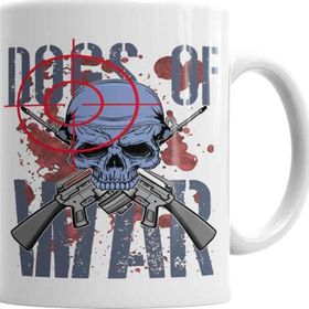 Baskı Dükkanı KB4953 Dogs Of War Porselen Kupa Bardak