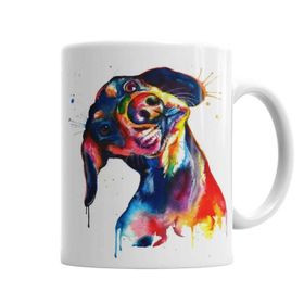 Baskı Dükkanı KB4954 Dog Dog Köpek Pug Porselen Kupa Bardak