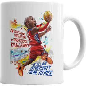 Baskı Dükkanı KB496 For Me To Rise Kobe Bryant Porselen Kupa Bardak
