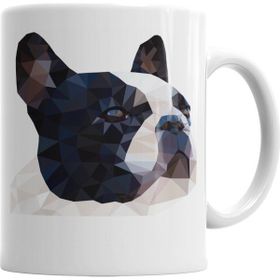 Baskı Dükkanı KB4973 Diamond Bulldog Köpek Pug Porselen Kupa Bardak