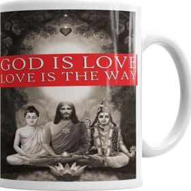 Baskı Dükkanı KB4976 Deus E Amor Porselen Kupa Bardak