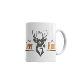 Baskı Dükkanı KB4997 Deer Hunt Porselen Kupa Bardak