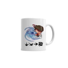 Baskı Dükkanı KB5007 Hadouken Ryu Street Fighter Porselen Kupa Bardak