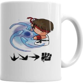 Baskı Dükkanı KB5007 Hadouken Ryu Street Fighter Porselen Kupa Bardak