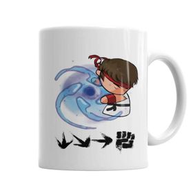 Baskı Dükkanı KB5007 Hadouken Ryu Street Fighter Porselen Kupa Bardak