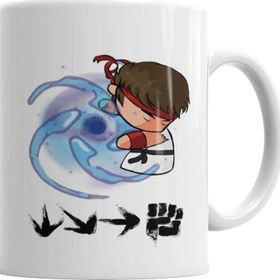 Baskı Dükkanı KB5007 Hadouken Ryu Street Fighter Porselen Kupa Bardak