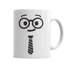 Baskı Dükkanı KB5017 Gravata Nerd Kravat Porselen Kupa Bardak