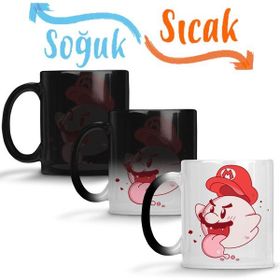 Baskı Dükkanı KB5034 Ghost Mario Porselen Kupa Bardak