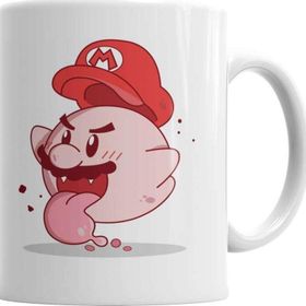 Baskı Dükkanı KB5034 Ghost Mario Porselen Kupa Bardak