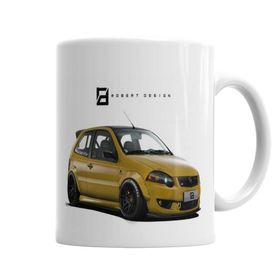 Baskı Dükkanı KB5075 Fiat Palio Abarth Race Style Porselen Kupa Bardak