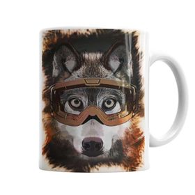 Baskı Dükkanı KB5117 Kurt Köpek Pug Porselen Kupa Bardak