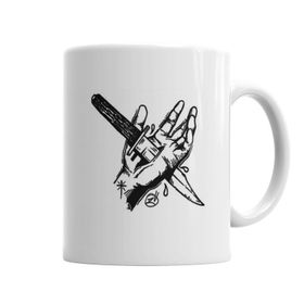 Baskı Dükkanı KB5135 Knife In The Hand Porselen Kupa Bardak