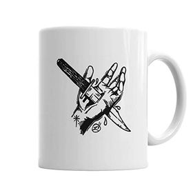Baskı Dükkanı KB5135 Knife In The Hand Porselen Kupa Bardak