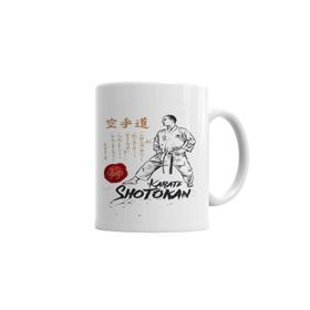 Baskı Dükkanı KB5145 Karate Shotokan Dojo Kun Porselen Kupa Bardak