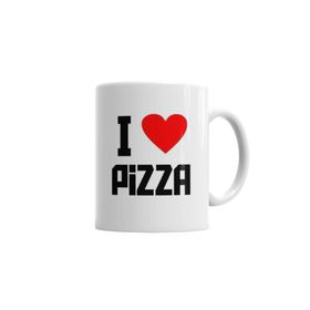 Baskı Dükkanı KB5180 I Love Pizza Porselen Kupa Bardak
