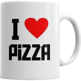 Baskı Dükkanı KB5180 I Love Pizza Porselen Kupa Bardak