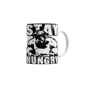 Baskı Dükkanı KB52 Arnold Stay Hungry Porselen Kupa Bardak