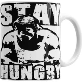 Baskı Dükkanı KB52 Arnold Stay Hungry Porselen Kupa Bardak