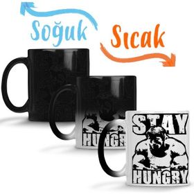 Baskı Dükkanı KB52 Arnold Stay Hungry Porselen Kupa Bardak