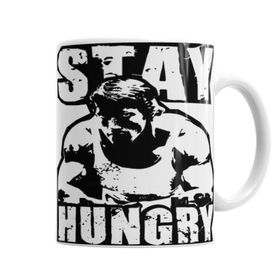 Baskı Dükkanı KB52 Arnold Stay Hungry Porselen Kupa Bardak