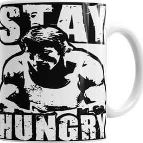 Baskı Dükkanı KB52 Arnold Stay Hungry Porselen Kupa Bardak