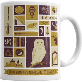 Baskı Dükkanı KB521 Harry Potter Piktogram Porselen Kupa Bardak