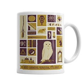 Baskı Dükkanı KB521 Harry Potter Piktogram Porselen Kupa Bardak