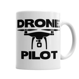Baskı Dükkanı KB5216 Oiloto De Drones Pılot Porselen Kupa Bardak