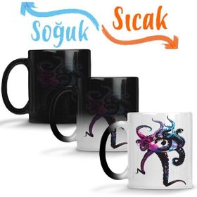 Baskı Dükkanı KB5217 Octopus Eye Porselen Kupa Bardak