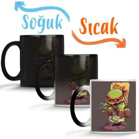 Baskı Dükkanı KB5222 Ninja Turtles Ninja Kaplubağalar Porselen Kupa Bardak