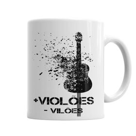 Baskı Dükkanı KB5281 Mais Violoes Menos Viloes Porselen Kupa Bardak