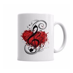 Baskı Dükkanı KB5287 Love Corte Porselen Kupa Bardak
